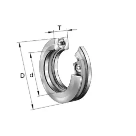 Rulment axial cu bile unidirecțional cu șaibă sferică 53204 