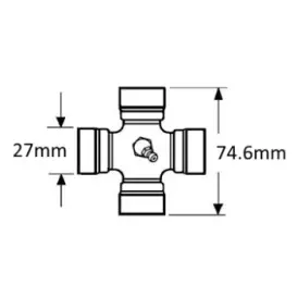 CRUCE CARDAN JD  VTE5004 27mm x 74,6mm VAPORMATIC BENZI