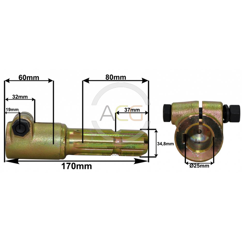 ADAPTOR CARDAN Z6 EXTERIOR / INTERIOR FI25 CU PANA PC29305
