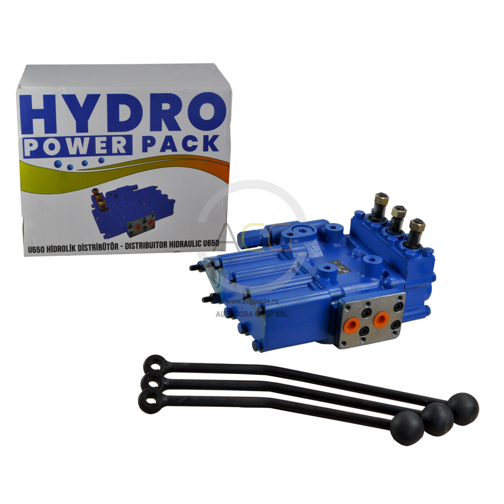 DISTRIBUITOR HIDRAULIC D700 CU MANETE SI FLANSA DE PRINDERE MIN1033