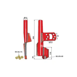 BRAZDAR SEMANATOARE DREAPTA 99.VA-02R / 432117 / 306531 305*32 MM VADERSTAD Cod produs: IH10218