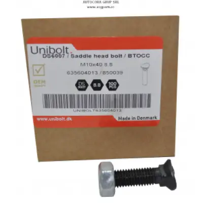  SURUB+PIULITA M10*40 GULER PATRAT - CAP OVAL 635604013